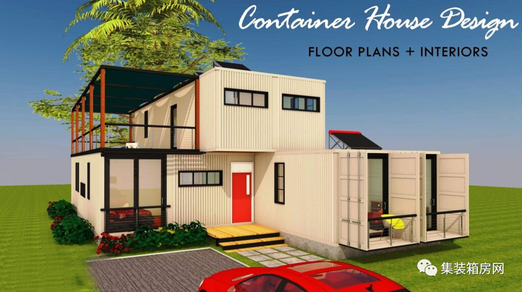 Design drawing of 6 40 foot container houses